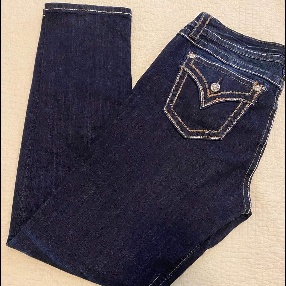 MISS ME JEANS SIZE 32 MID RISE EASY SKINNY